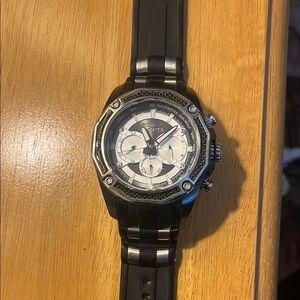 Invicta Black and Silver Watch